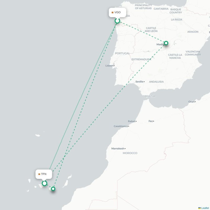 VGO - TFN route map