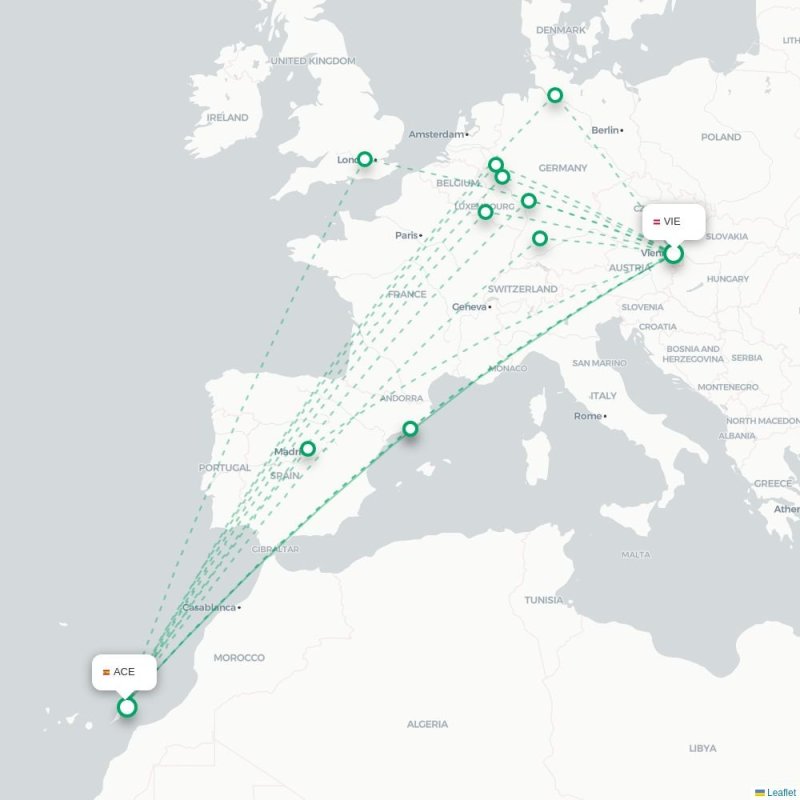 VIE - ACE route map
