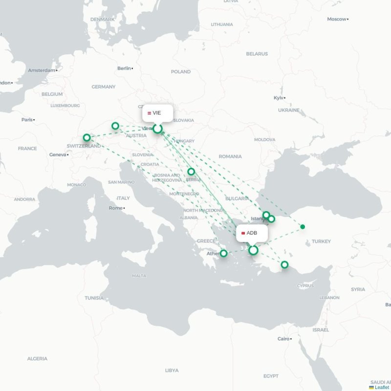 VIE - ADB route map