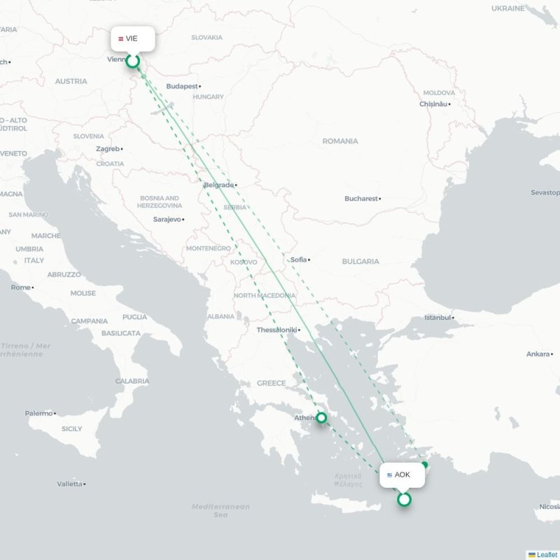 VIE - AOK route map