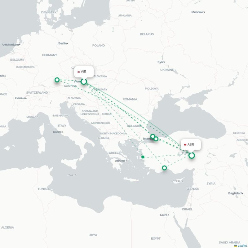 VIE - ASR route map