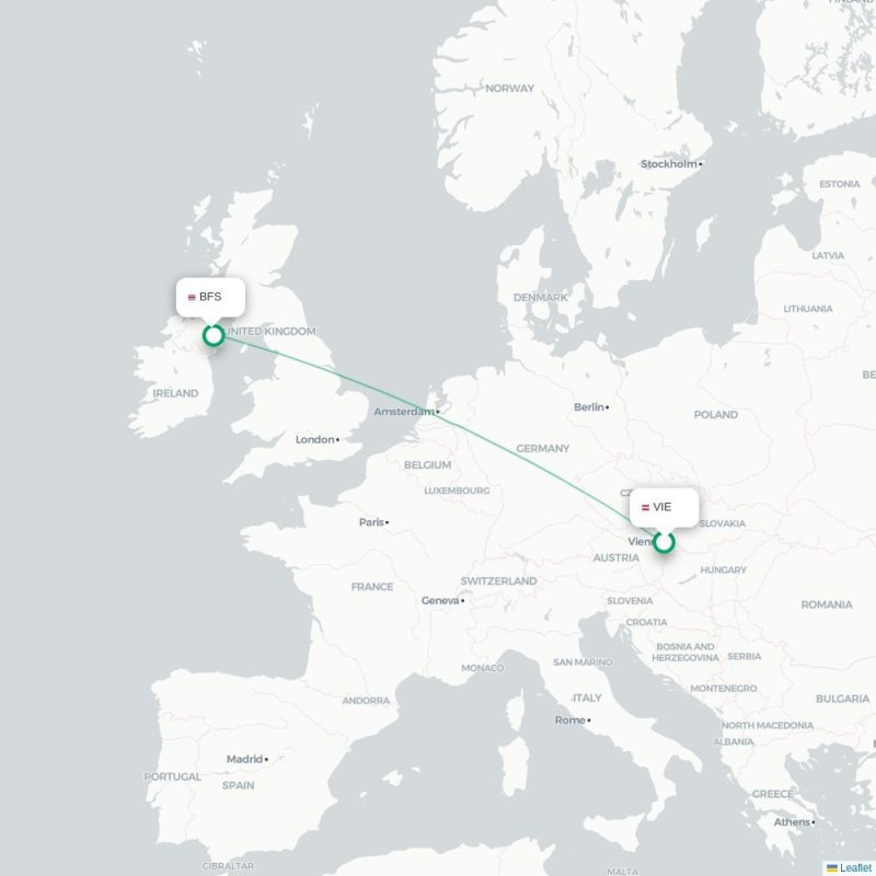 VIE - BFS route map