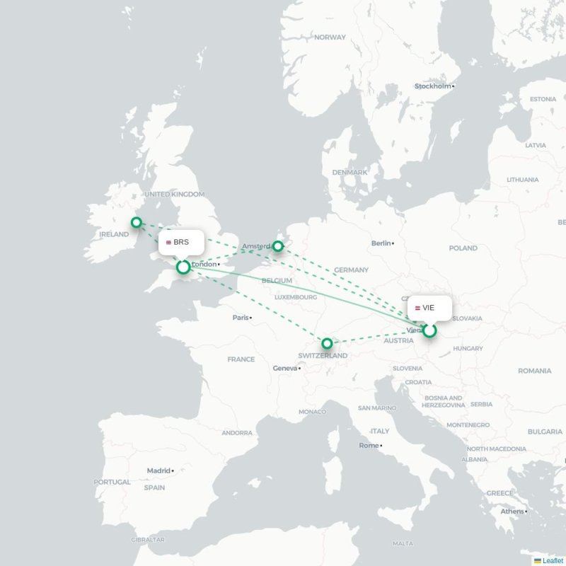 VIE - BRS route map