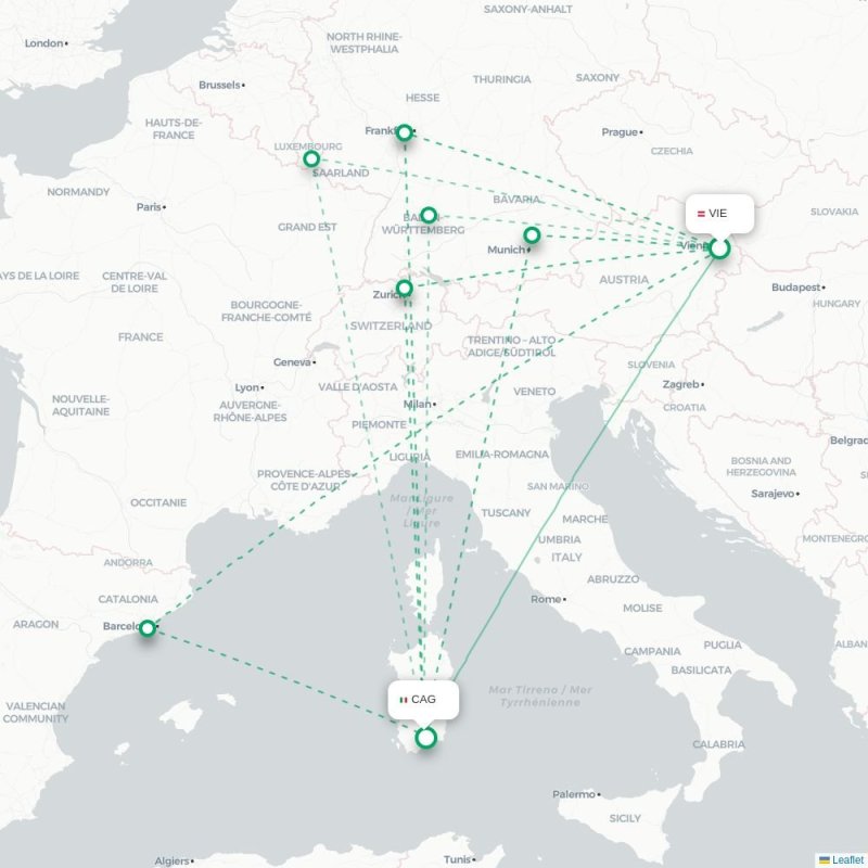 VIE - CAG route map