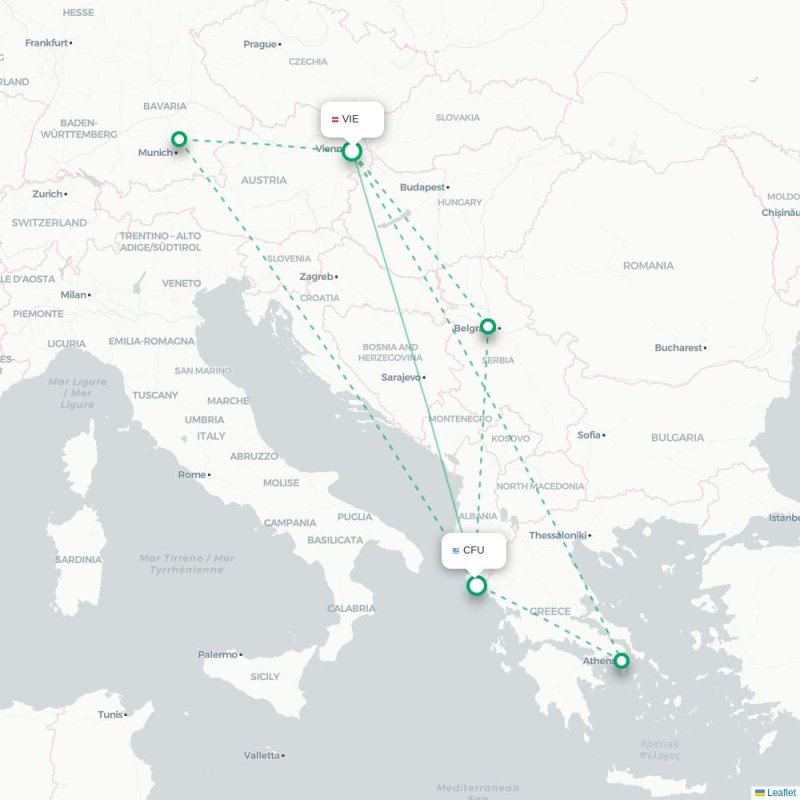 VIE - CFU route map