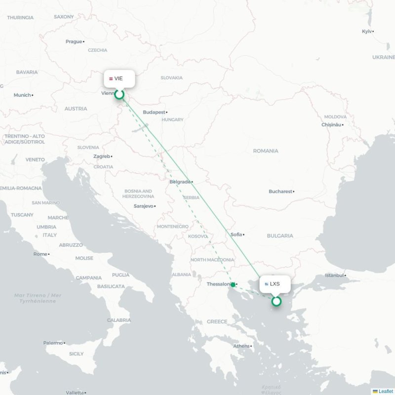 VIE - LXS route map