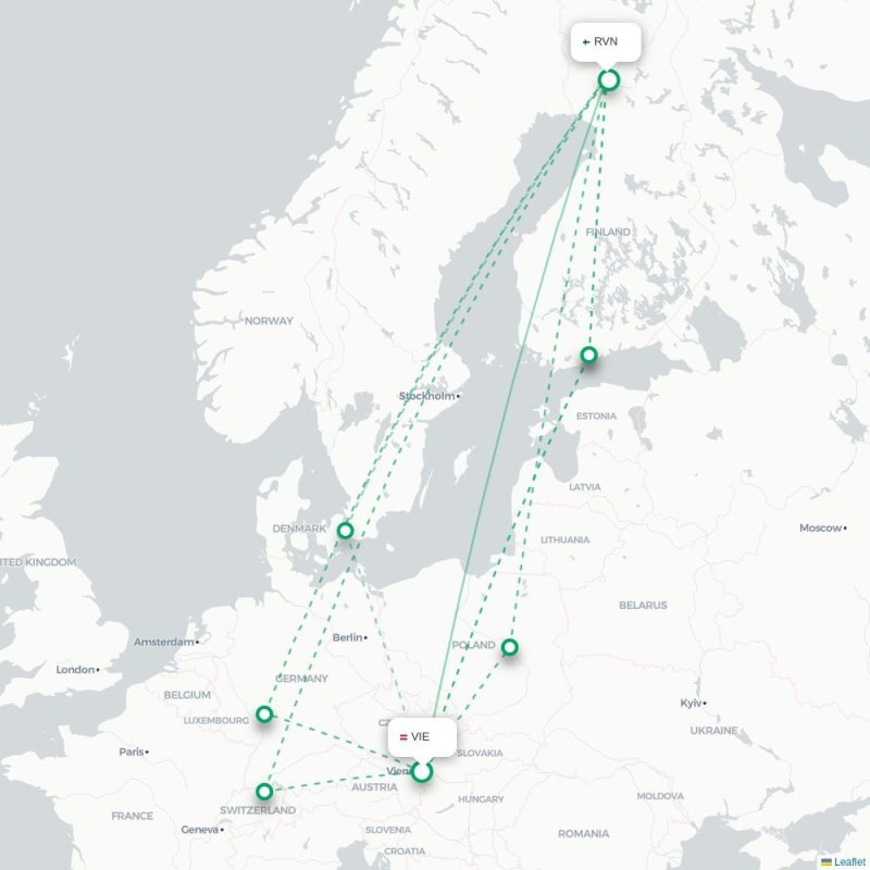 VIE - RVN route map
