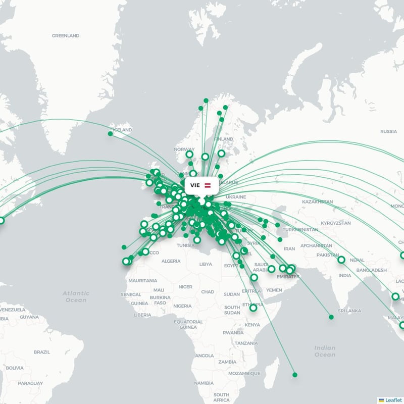 Route map Wien  VIE airport