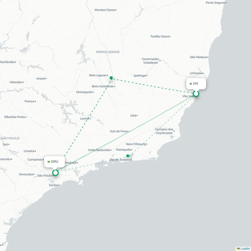 VIX - GRU route map