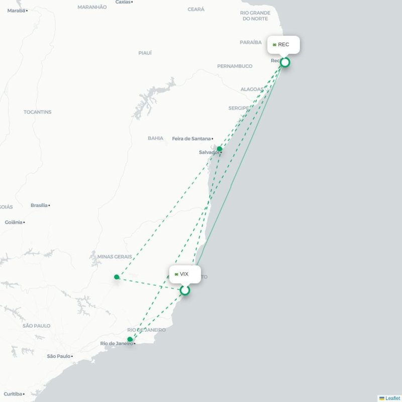 VIX - REC route map