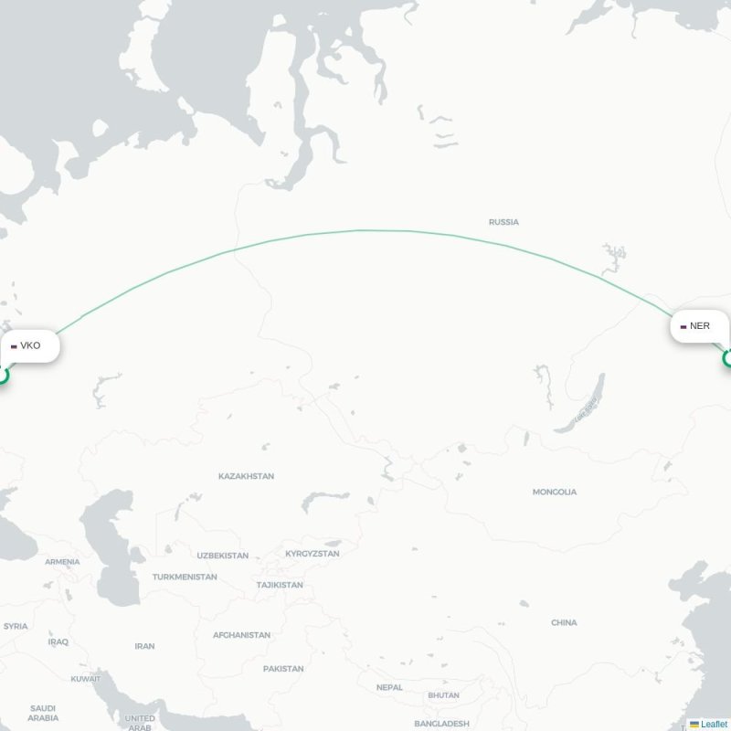 VKO - NER route map