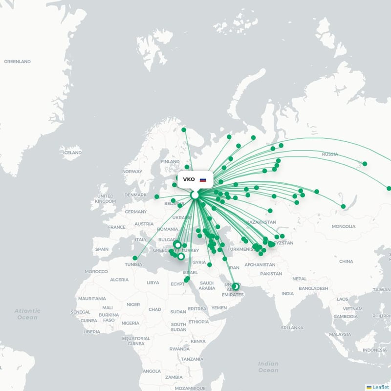 Route map Moskva  VKO 