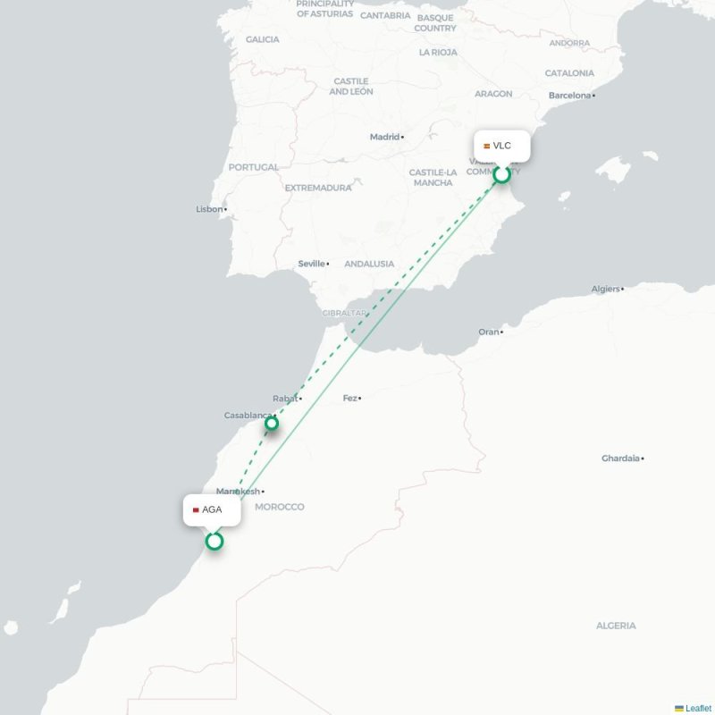 VLC - AGA route map