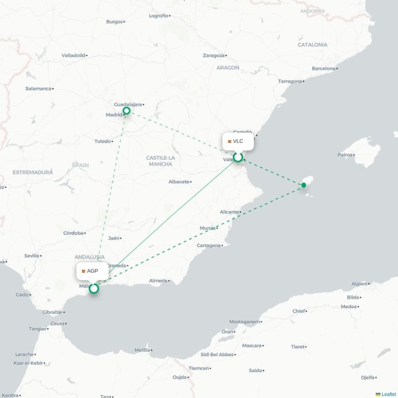 VLC - AGP route map