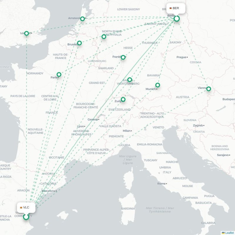VLC - BER route map