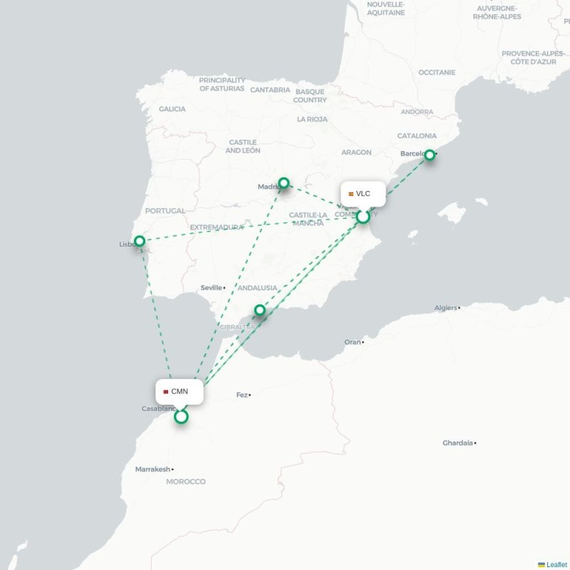 VLC - CMN route map