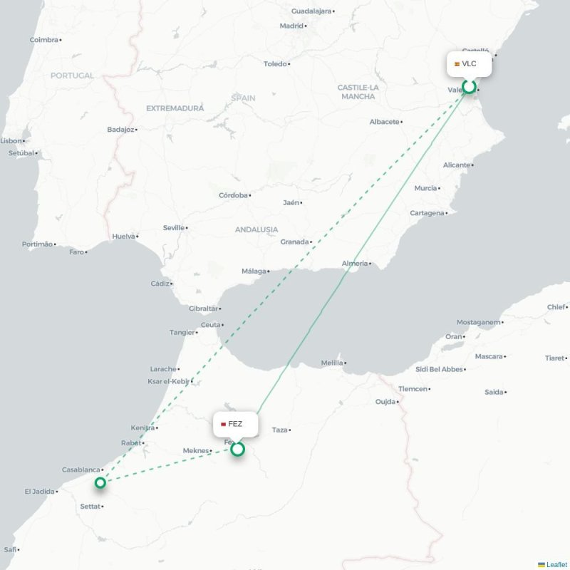 VLC - FEZ route map