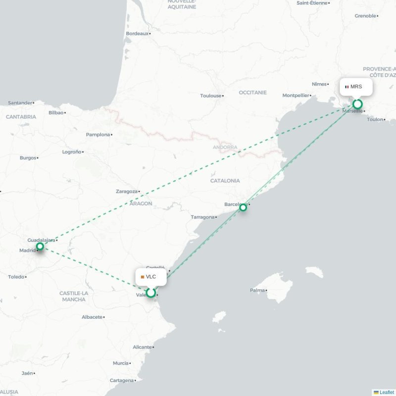 VLC - MRS route map