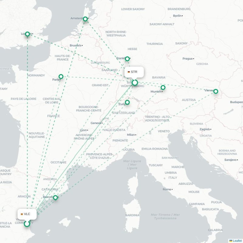 VLC - STR route map