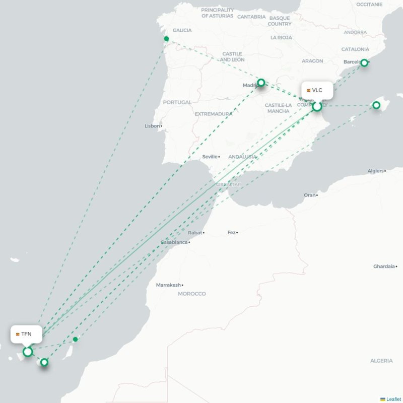 VLC - TFN route map