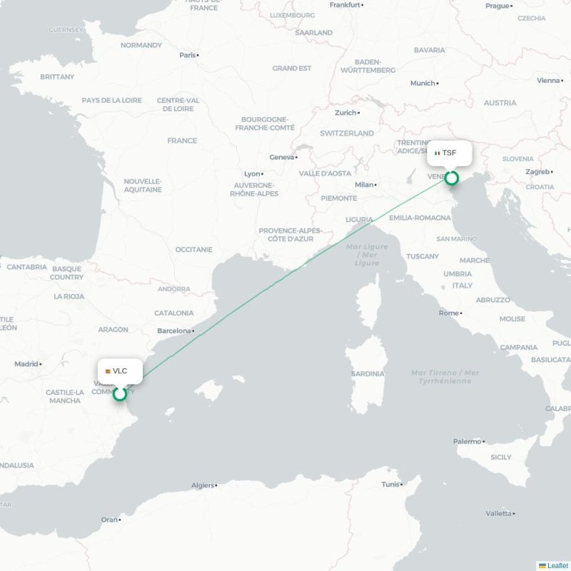 VLC - TSF route map