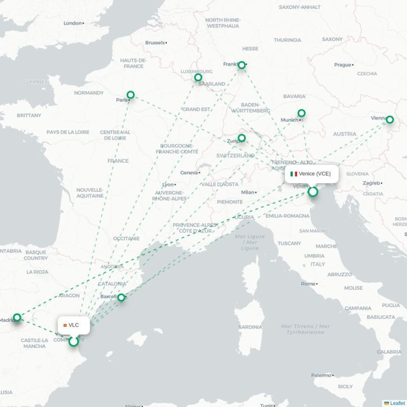 VLC - VCE route map