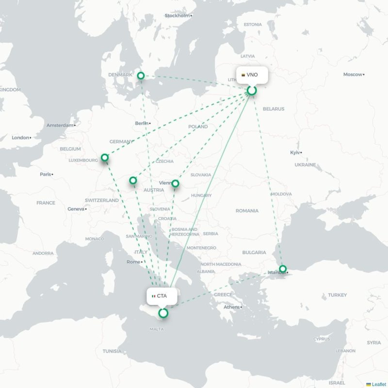 VNO - CTA route map