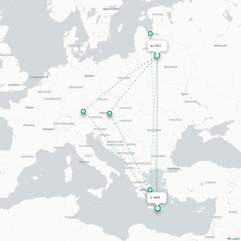 VNO - HER route map