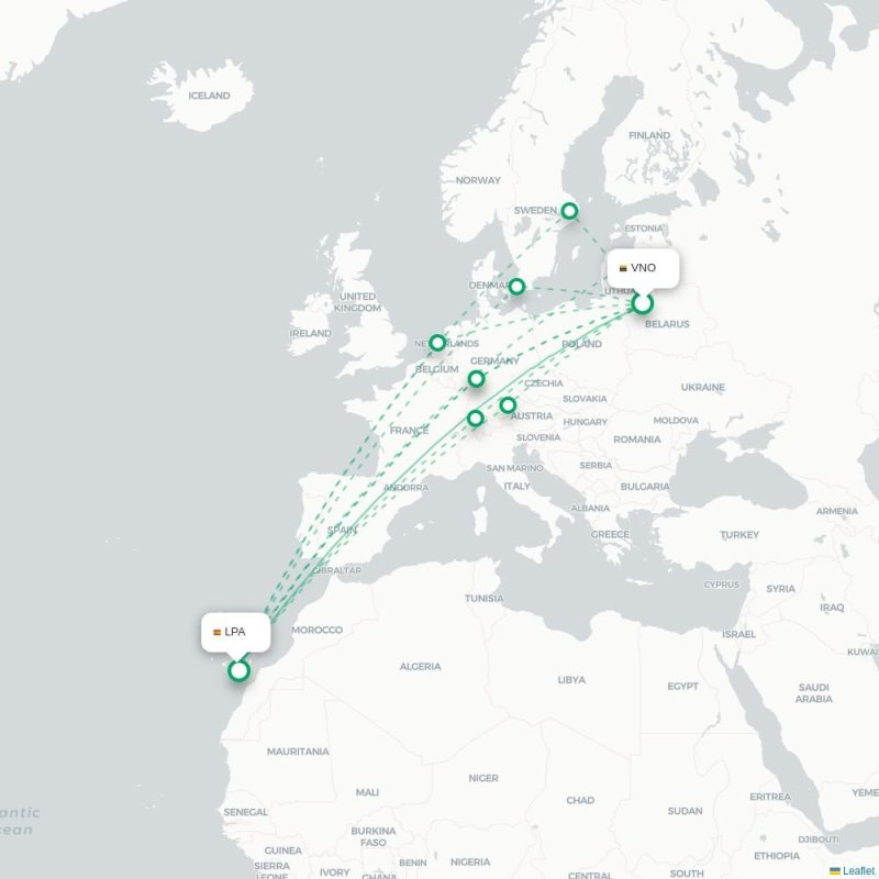 VNO - LPA route map