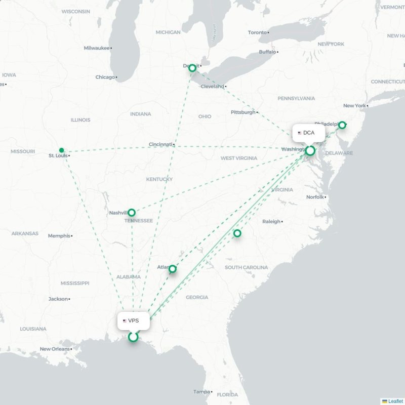 VPS - DCA route map