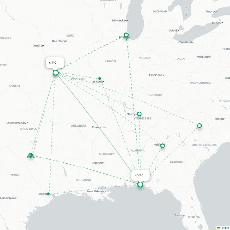 VPS - MCI route map