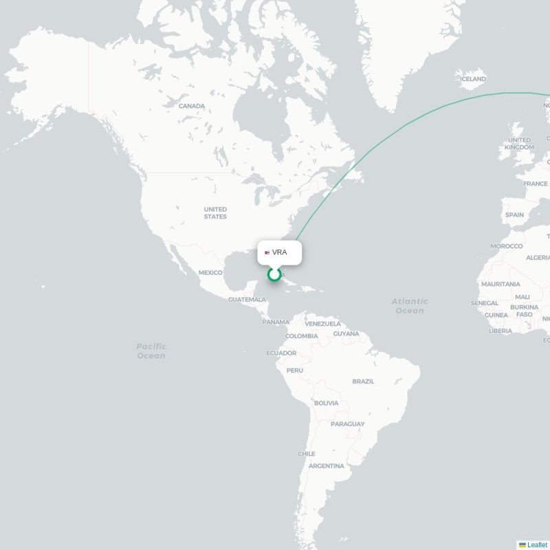 VRA - SVO route map