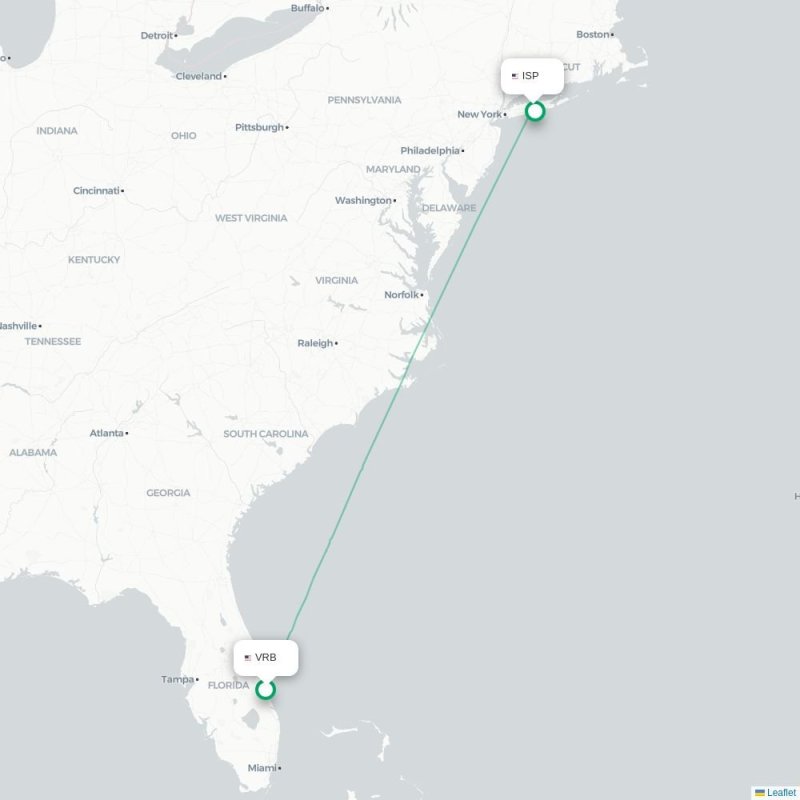 VRB - ISP route map