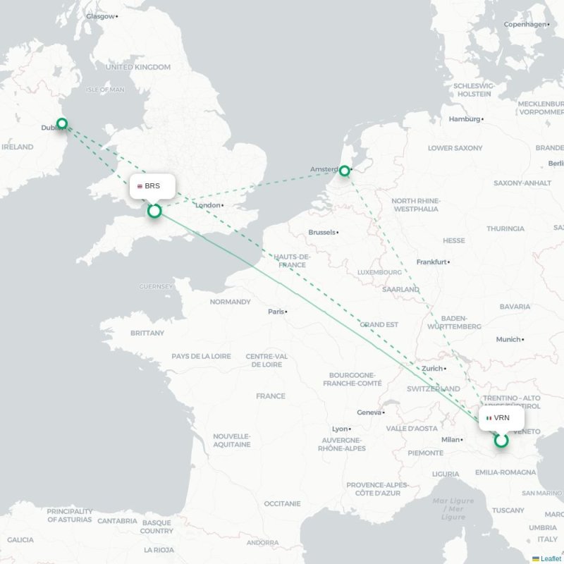 VRN - BRS route map