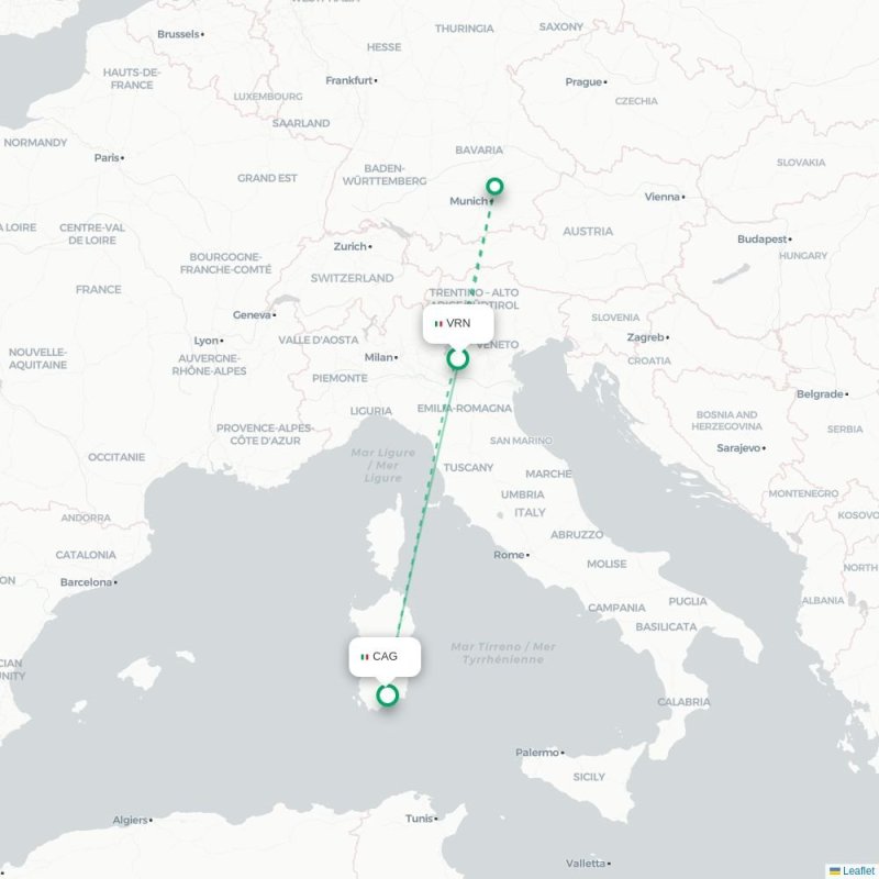 VRN - CAG route map