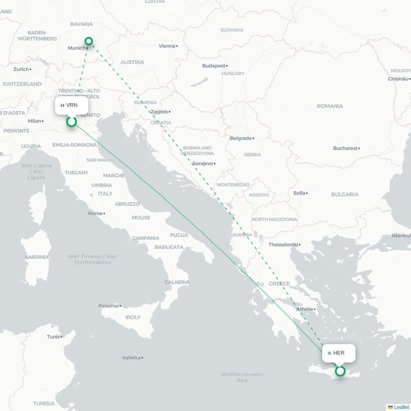 VRN - HER route map