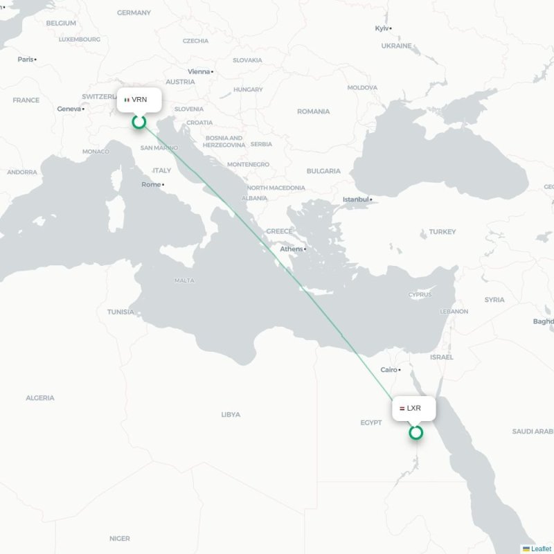 VRN - LXR route map