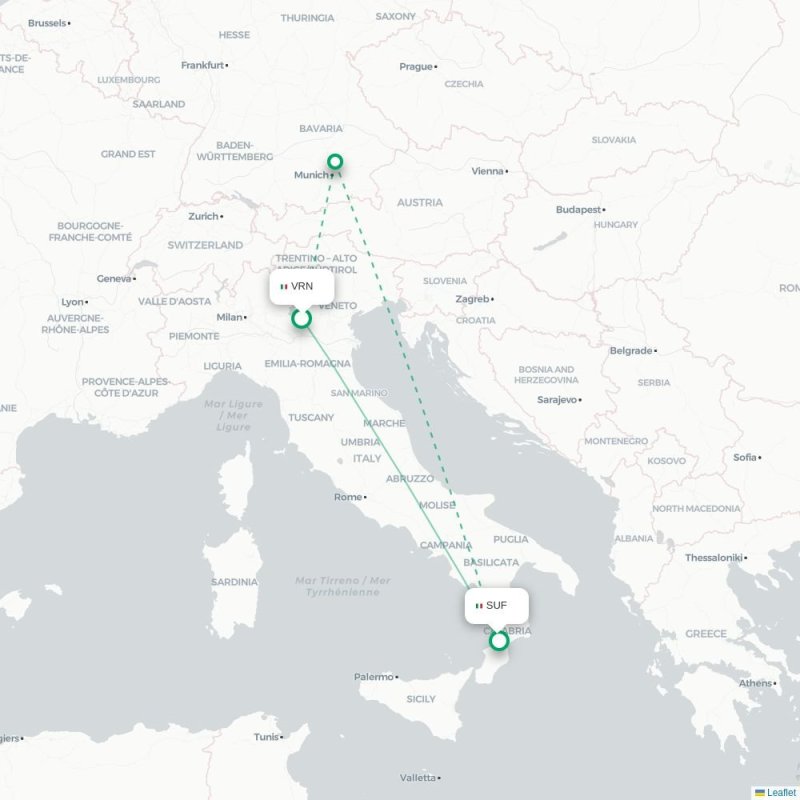 VRN - SUF route map