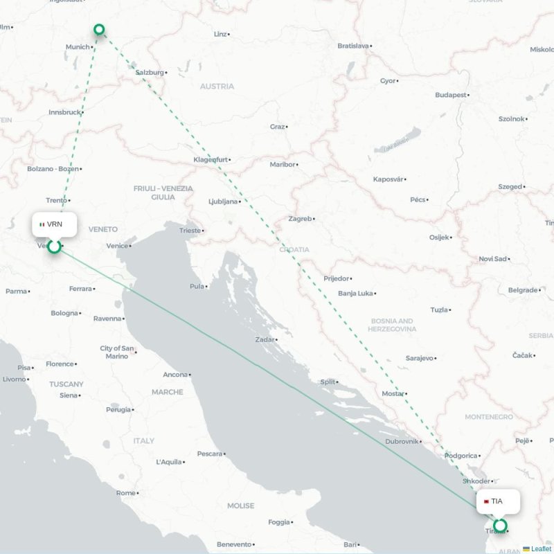 VRN - TIA route map