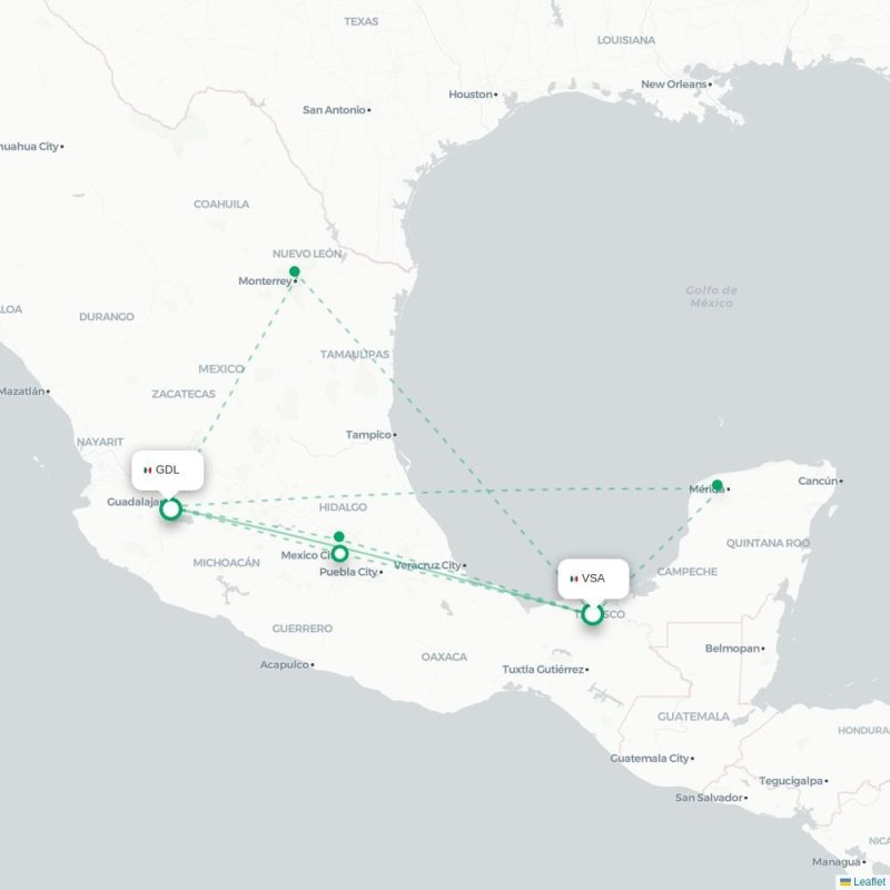VSA - GDL route map