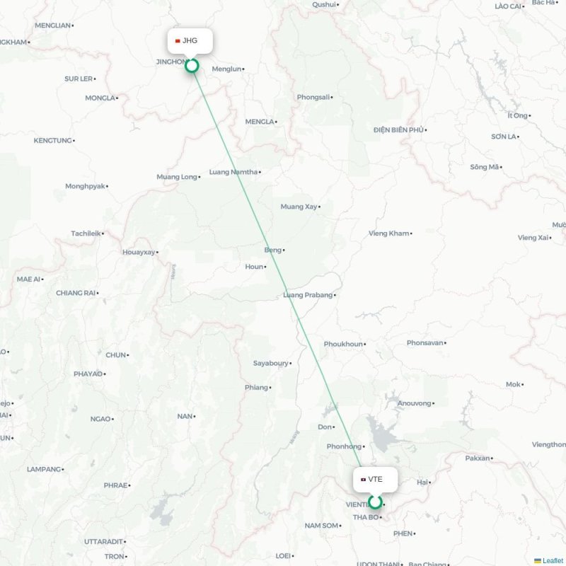 VTE - JHG route map
