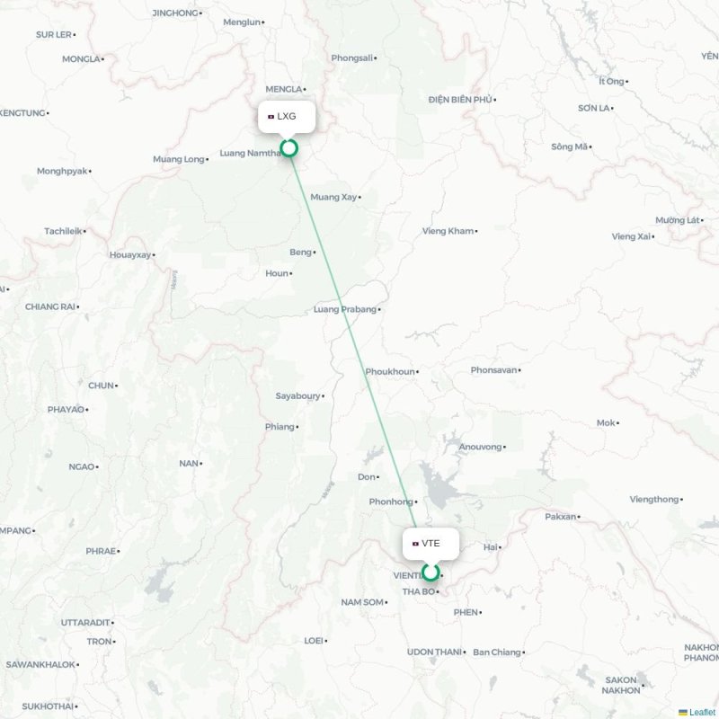 VTE - LXG route map