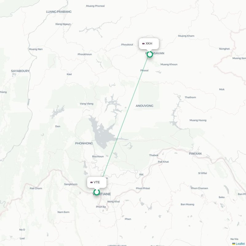 VTE - XKH route map