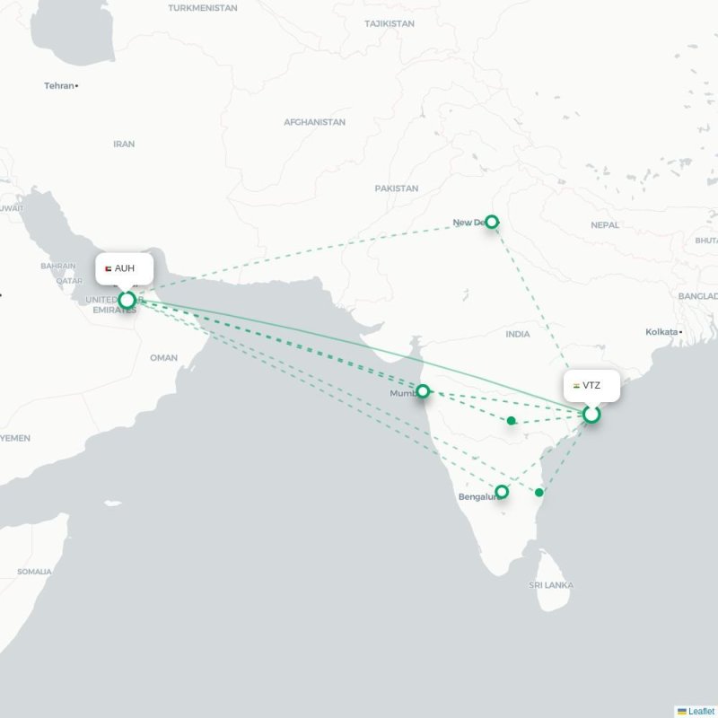 VTZ - AUH route map
