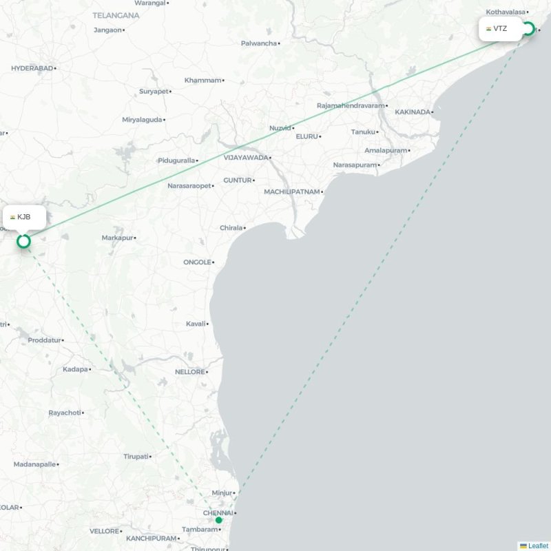 VTZ - KJB route map