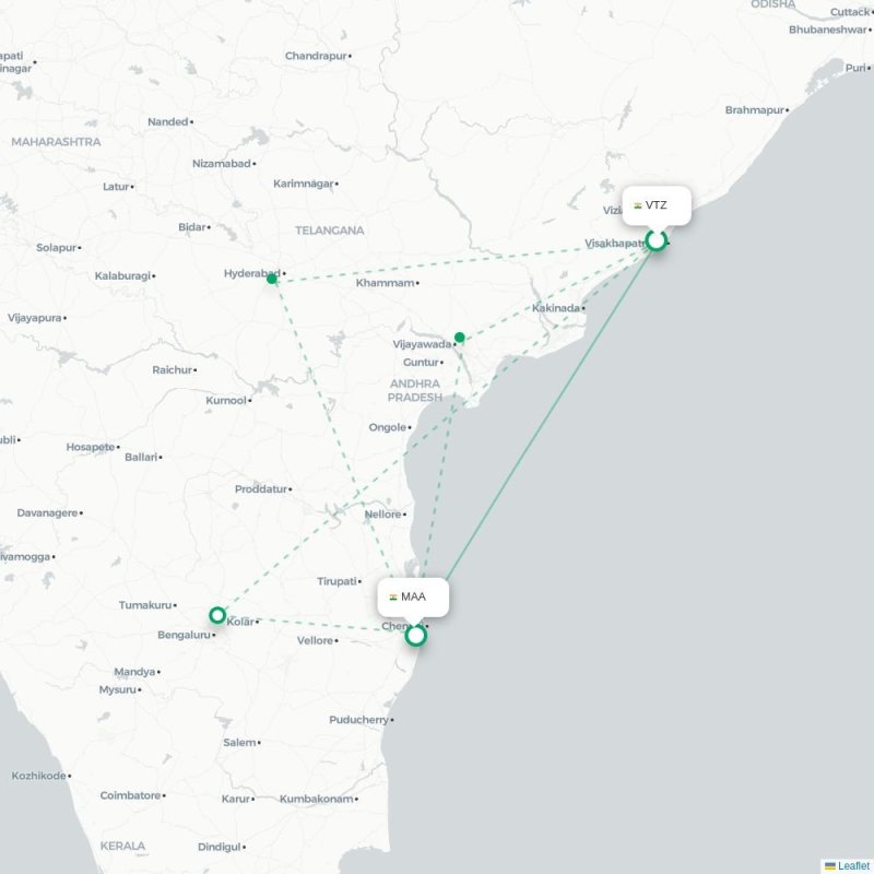VTZ - MAA route map