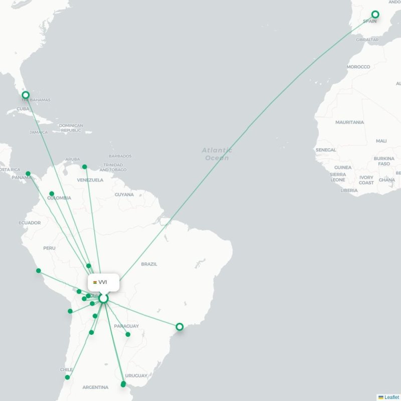 VVI - BCN route map