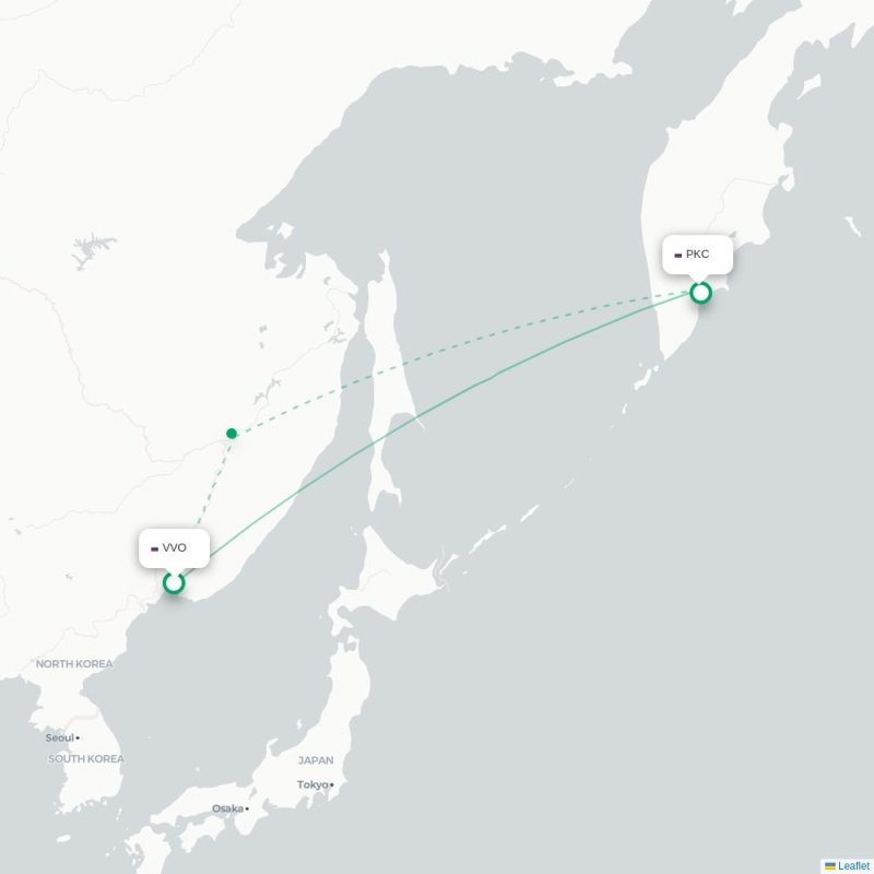 VVO - PKC route map