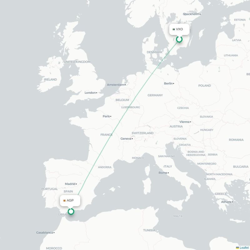 VXO - AGP route map