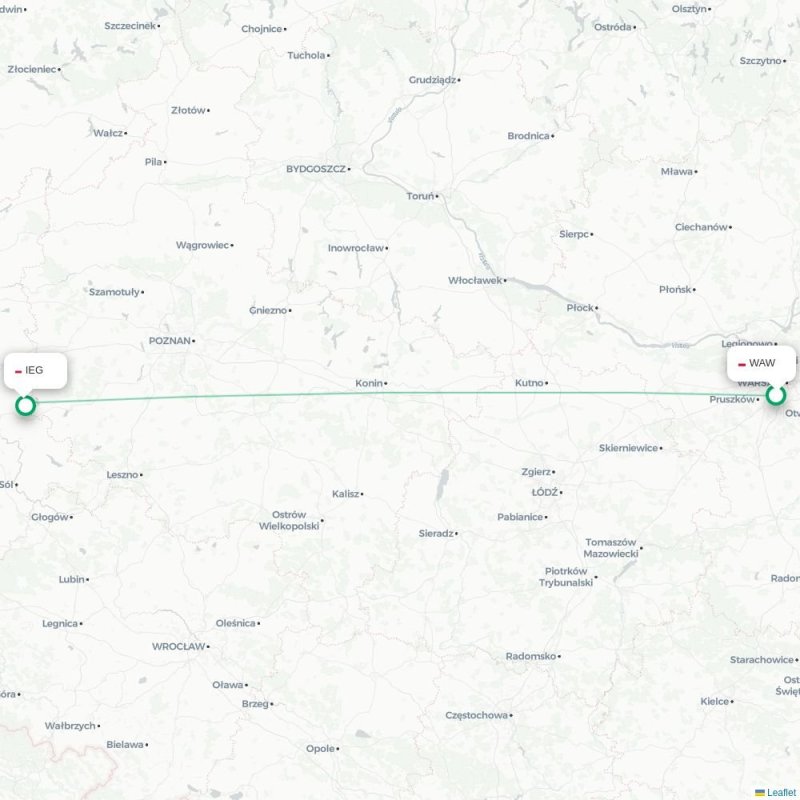 WAW - IEG route map